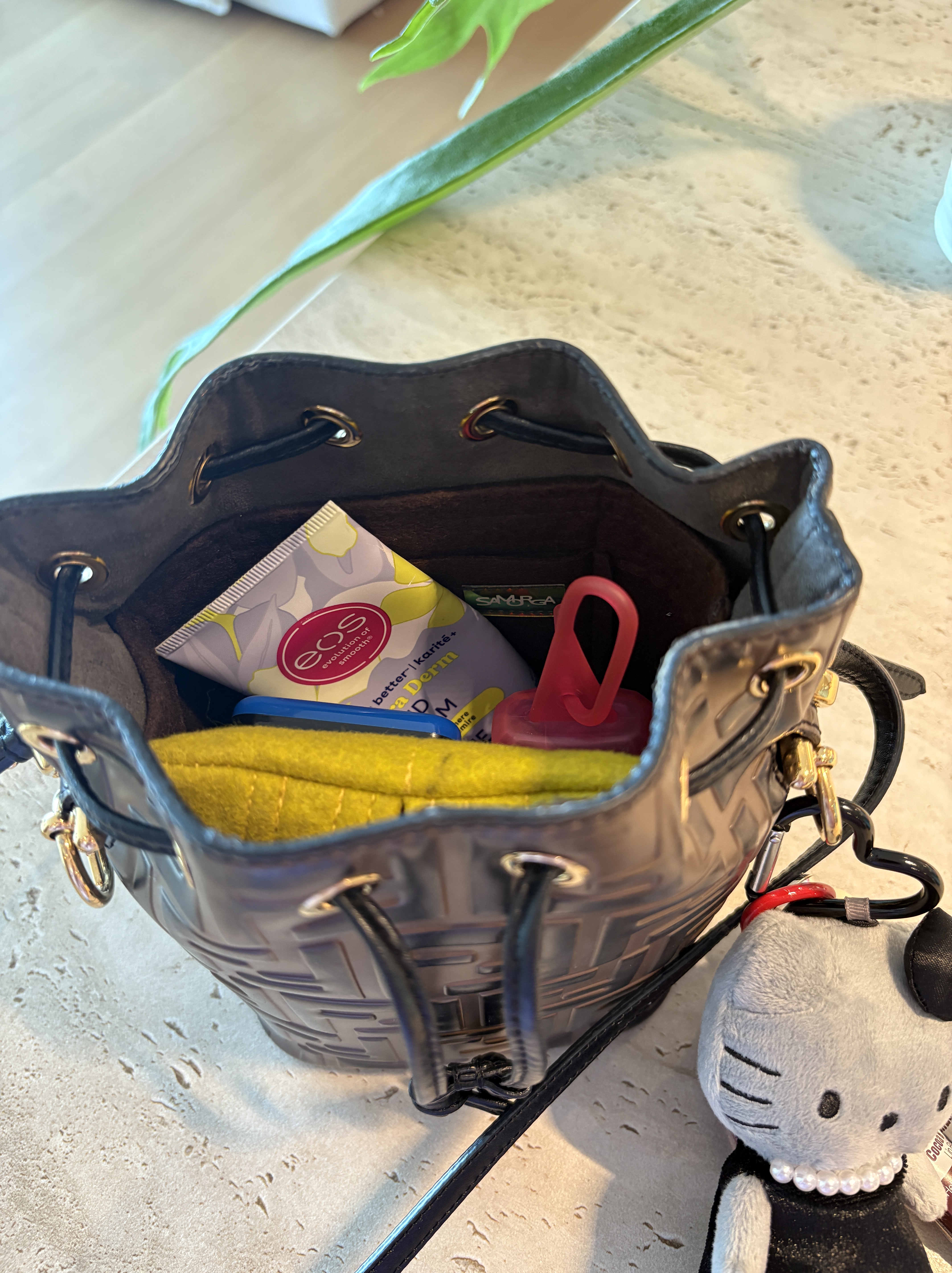 Renewed Fendi Mon Tresor Bucket Mini Organizer ✨ Samorga Felt Bag Insert